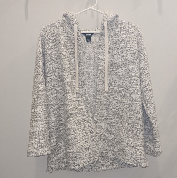 Roots hooded knit cardigan, beach cover up - Picture 4 of 8